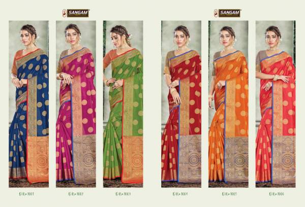 Sangam Karmala Silk Latest Designer Festive Wear Handloom Silk Heavy Sarees Collection
